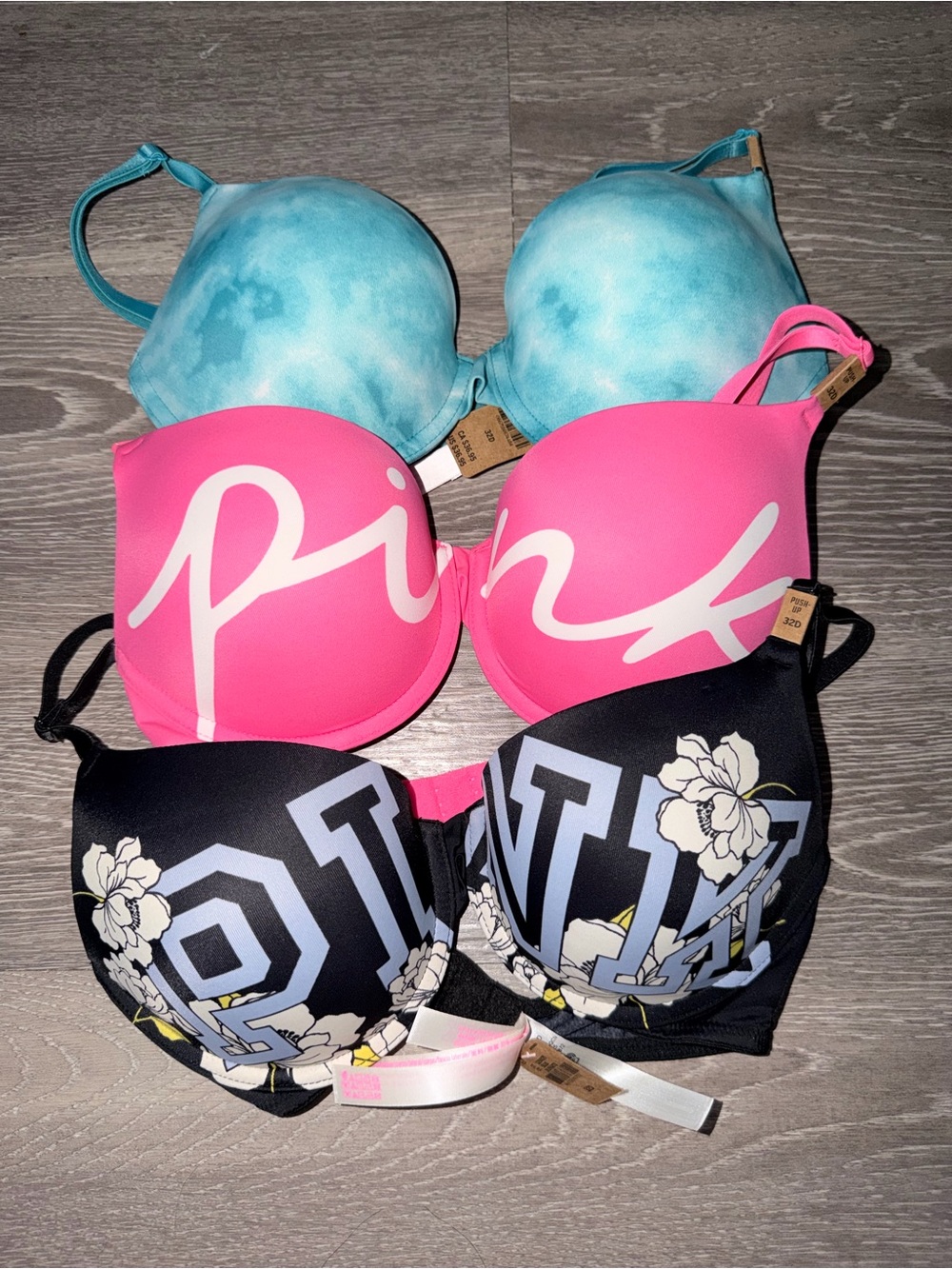 Set of 3 Wear Everywhere Push-Up Bra Size 32D